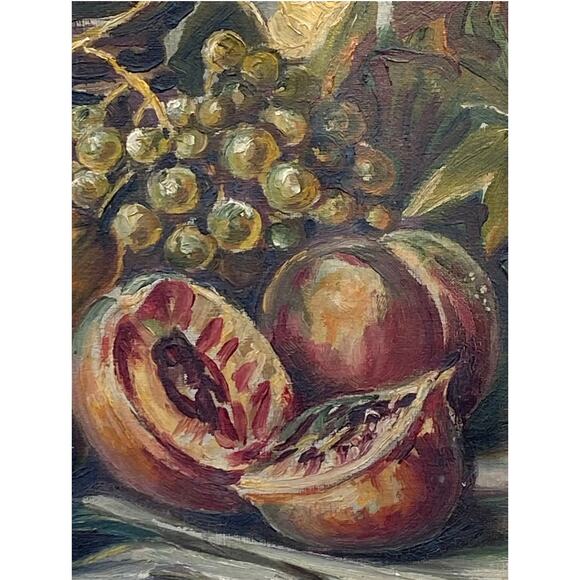 1927 Dutch Oil on Canvas Still Life Study “Fruit With Urn” Signed B. Jopps - Picture 4 of 12
